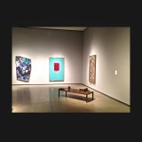 Graham Peacock's Starry Night, 1986, with paintings by Doug Haynes and Robert Scott, and a sculpture by Catherine Burgess,
at the Art Gallery of Alberta's '90 x 90' Anniversary Exhibition,  Summer 2014