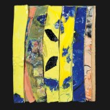 #1, Bruxelles Suite, Painted Canvas Collage11 3/4 x 9 3/4, 1999