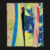 #5, Bruxelles Suite, Painted Canvas Collage11 3/4 x 9 3/4, 1999
