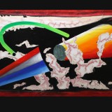 East-West 201748 x 98 inchesAcrylic on canvas with collage