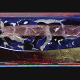 Untitled 2018approx 24 x 85 inchesAcrylic on canvas with collage