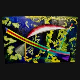 Space Junk 201872 x 117 inchesAcrylic on canvas with collage