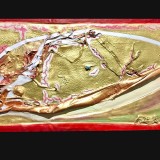 Untitled  2017approx 35 x 60 inchesAcrylic on canvas with collage