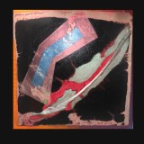 Untitled  2017approx 60 x 60 inchesAcrylic on canvas with collage