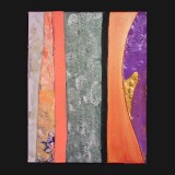 #79 Suite One Eleven, 2011
Painted Canvas Collage, 14 x 11 inches