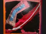 0verflight, 2015Acrylic on canvas with collage, 66 x 68