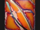 Canyon, 2016Acrylic on canvas with collage, 70 1/2 x 65