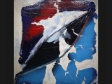New World, 2016Acrylic on canvas with collage, 75 1/2 x 68 1/2