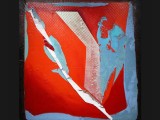 Pop, 2016Acrylic on canvas with collage, 79 x 74 3/4