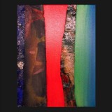 #1, The Turkish Suite, Painted Canvas Collage, 14 x 11 inches A/C, 2011