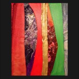 #3, The Turkish Suite, Painted Canvas Collage, 14 x 11 inches A/C, 2011