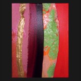 #8, The Turkish Suite, Painted Canvas Collage, 14 x 11 inches A/C, 2011